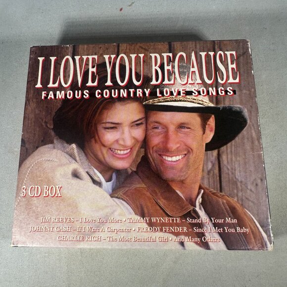 I Love You Because: Famous Country Love Songs 3-CD Box Set 1990s - Picture 1 of 6